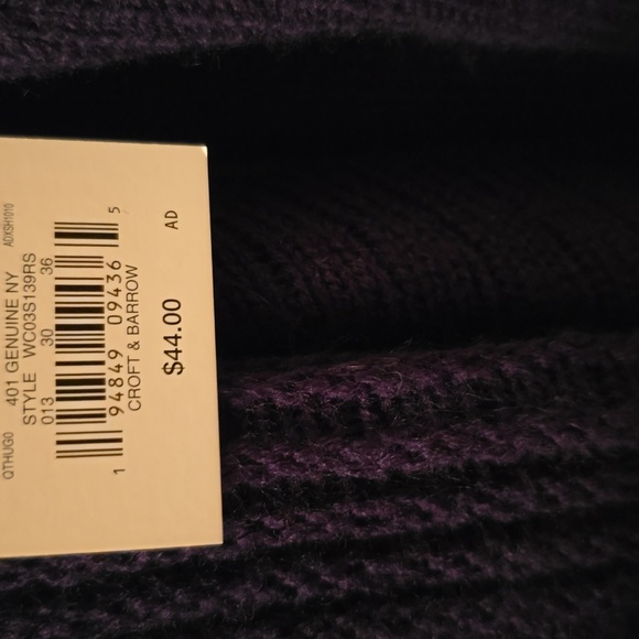 CROFT AND BARROW BRAND WOMEN'S NAVY BLUE OPEN CARDIGAN SWEATER SIZE LARGE - Picture 7 of 16